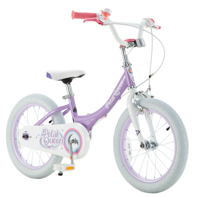 RoyalBaby Petal Queen Outdoor Kid's Bicycle with Kickstand, 16 Inch, Purple