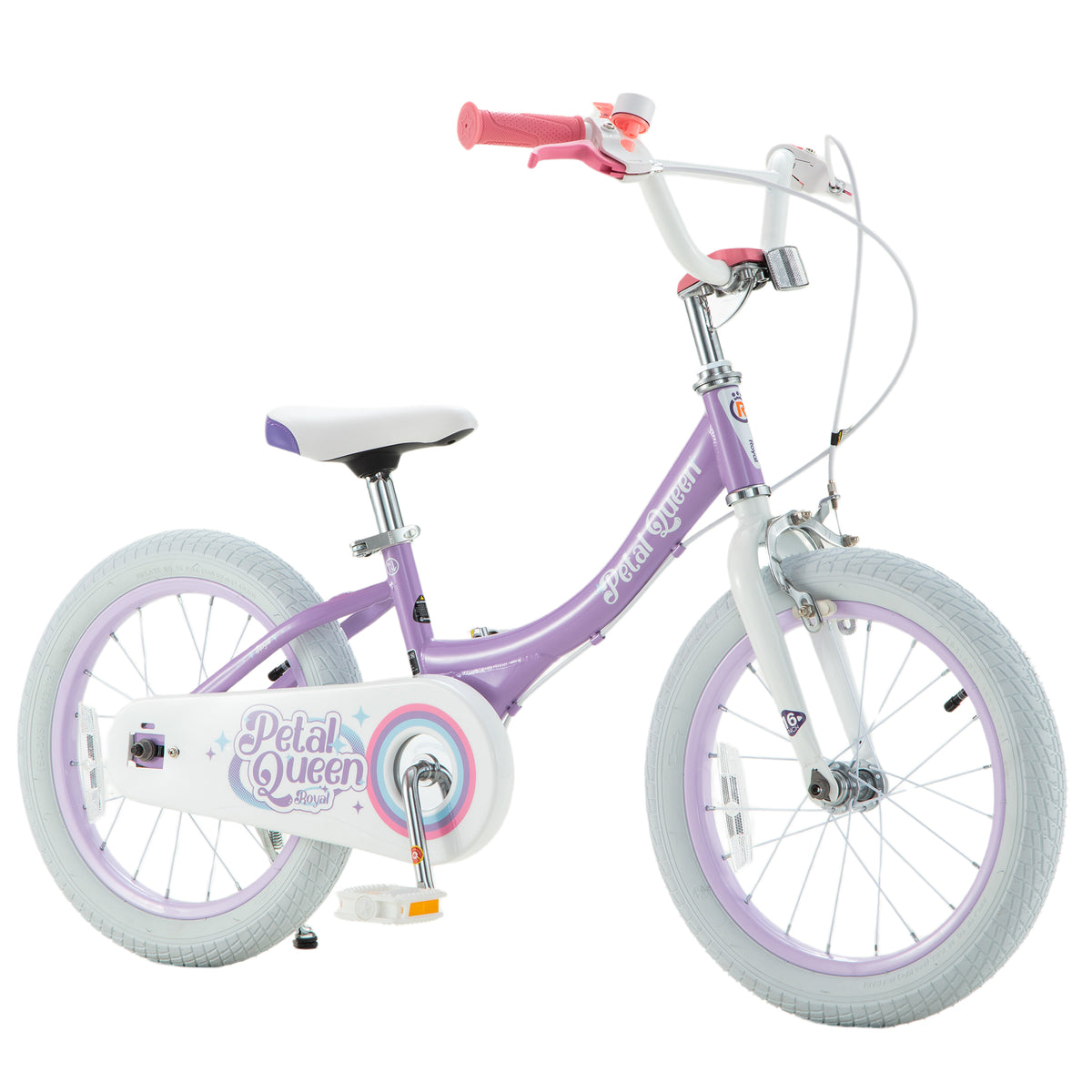 RoyalBaby Petal Queen Outdoor Kid's Bicycle with Kickstand, 16 Inch, Purple