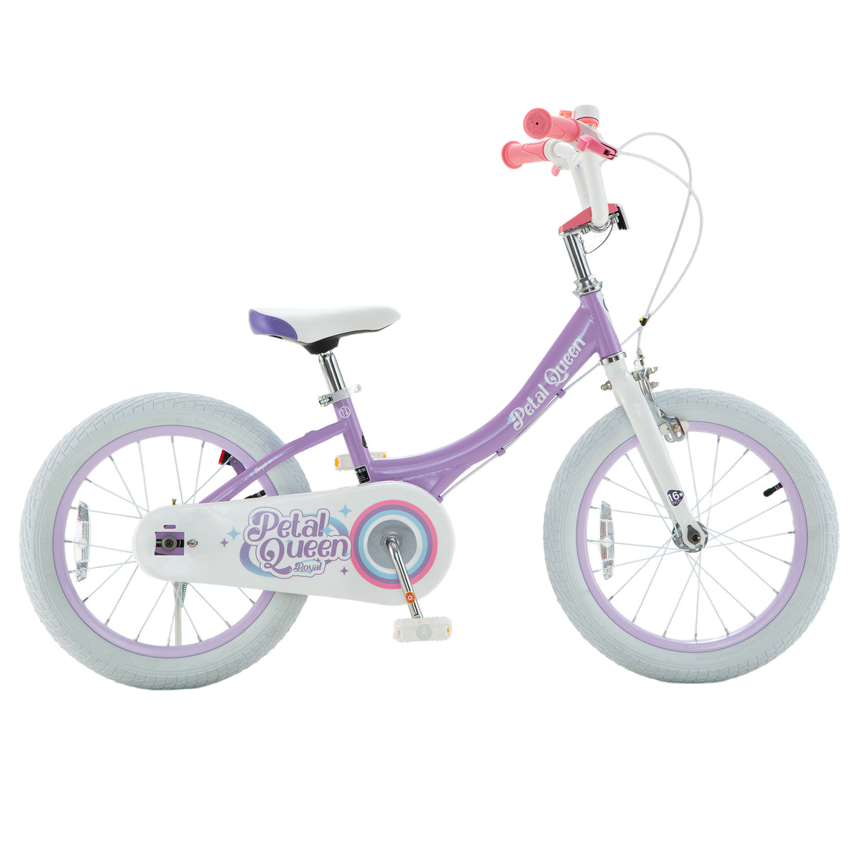 RoyalBaby Petal Queen Outdoor Kid's Bicycle with Kickstand, 16 Inch, Purple