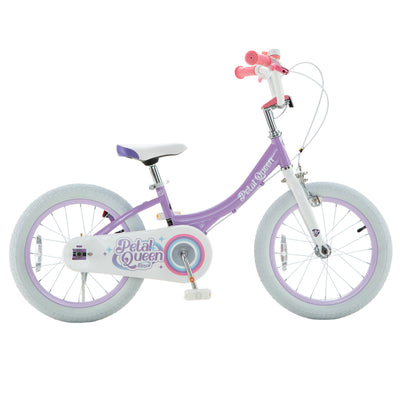 RoyalBaby Petal Queen Outdoor Kid's Bicycle with Kickstand, 16 Inch, Purple