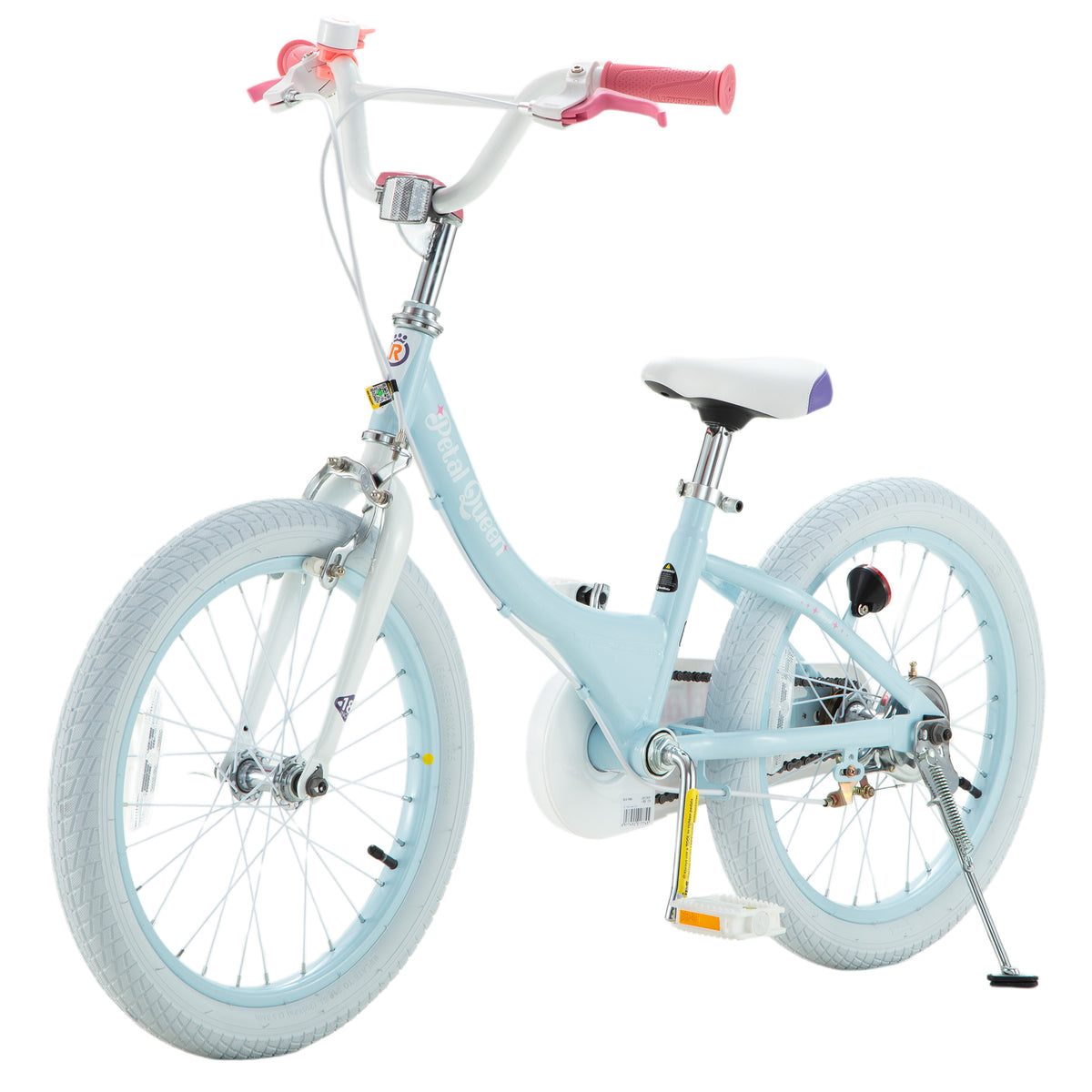 RoyalBaby Petal Queen Outdoor Kid's Bicycle with Kickstand, 18 Inch Wheel, Blue