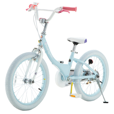 RoyalBaby Petal Queen Outdoor Kid's Bicycle with Kickstand, 18 Inch Wheel, Blue