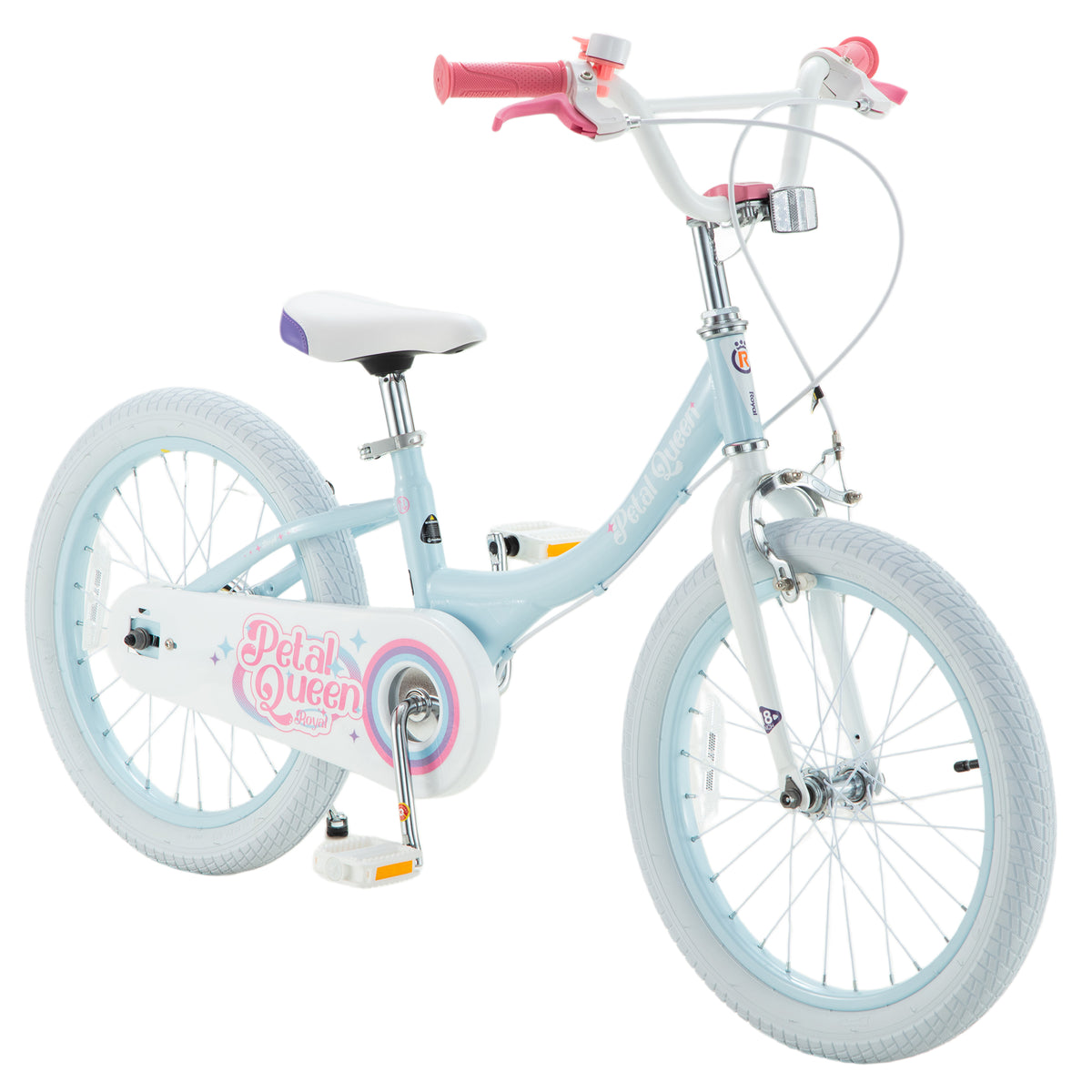 RoyalBaby Petal Queen Outdoor Kid's Bicycle with Kickstand, 18 Inch Wheel, Blue