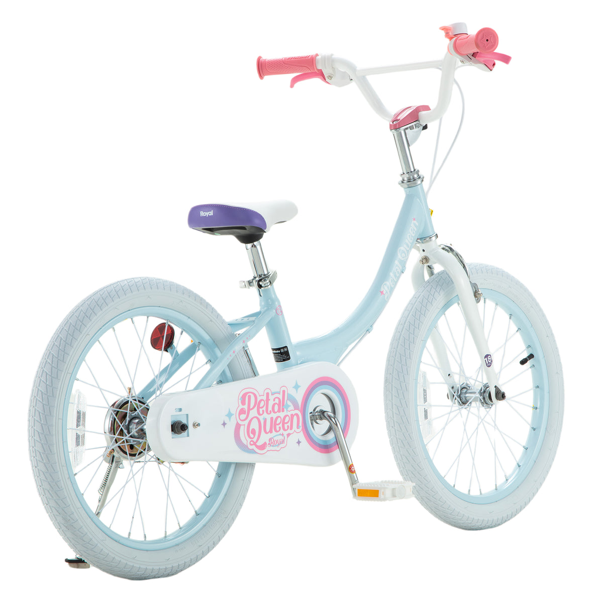 RoyalBaby Petal Queen Outdoor Kid's Bicycle with Kickstand, 18 Inch Wheel, Blue