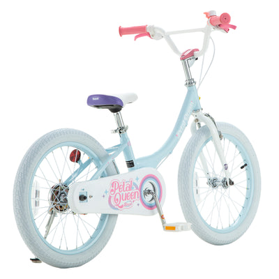 RoyalBaby Petal Queen Outdoor Kid's Bicycle with Kickstand, 18 Inch Wheel, Blue