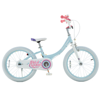 RoyalBaby Petal Queen Outdoor Kid's Bicycle with Kickstand, 18 Inch Wheel, Blue