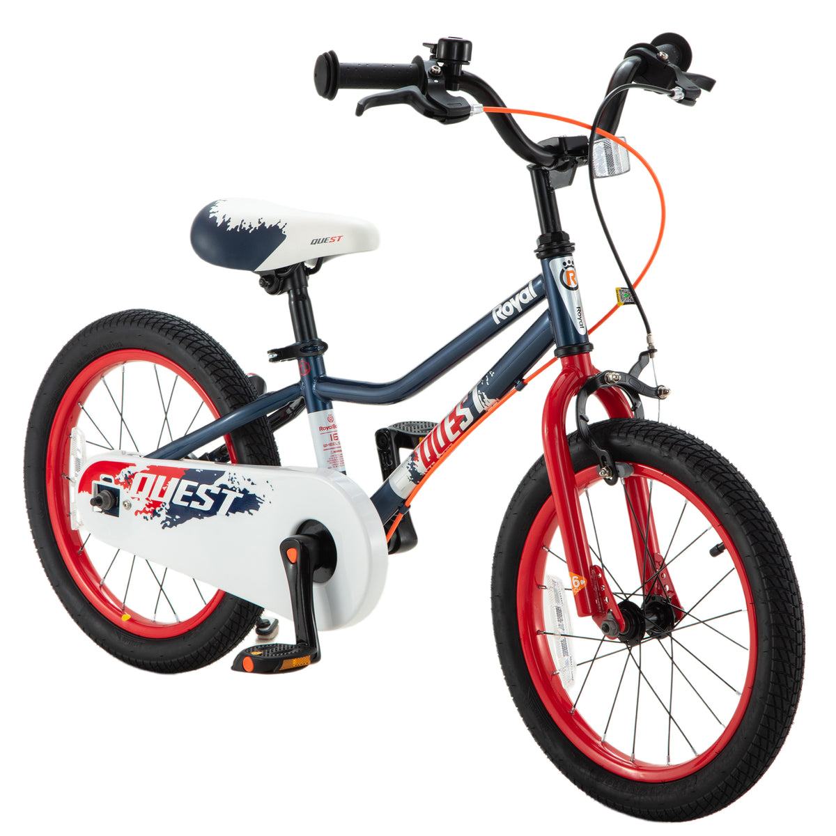 RoyalBaby Quest Outdoor Kid's Bicycle with Kickstand, 16 Inch Wheel, Blue/Red