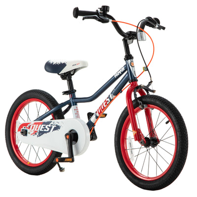 RoyalBaby Quest Outdoor Kid's Bicycle with Kickstand, 16 Inch Wheel, Blue/Red