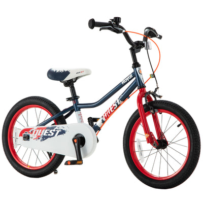 RoyalBaby Quest Outdoor Kid's Bicycle with Kickstand, 16 Inch Wheel, Blue/Red