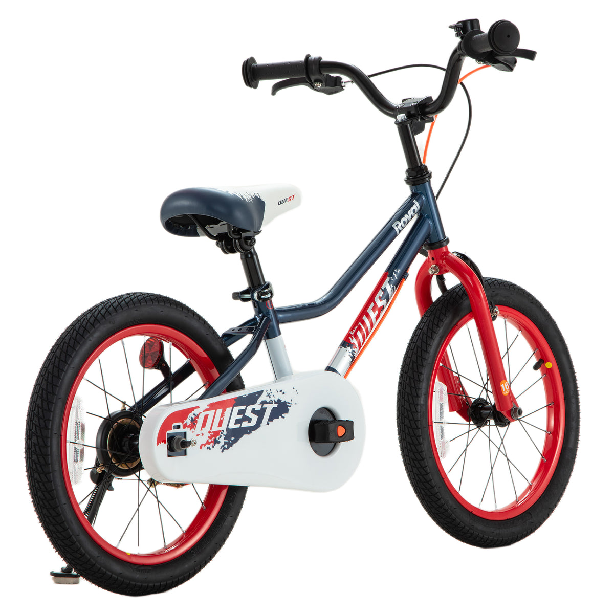 RoyalBaby Quest Outdoor Kid's Bicycle with Kickstand, 16 Inch Wheel, Blue/Red