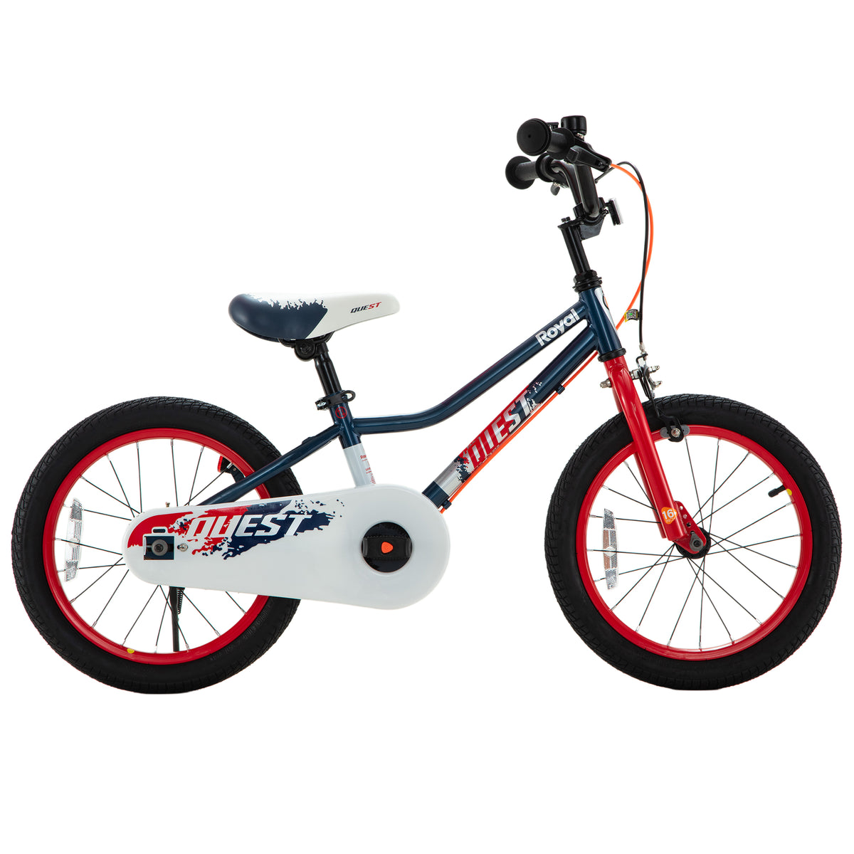 RoyalBaby Quest Outdoor Kid's Bicycle with Kickstand, 16 Inch Wheel, Blue/Red