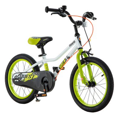 RoyalBaby Quest Outdoor Kid's Bicycle with Kickstand, 16 Inch Wheel, White