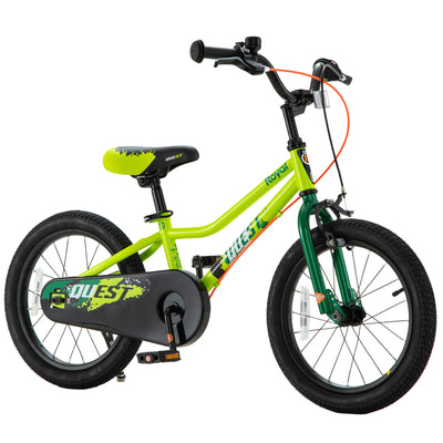 RoyalBaby Quest Outdoor Kid's Bicycle with Kickstand, 16 Inch Wheel, Green