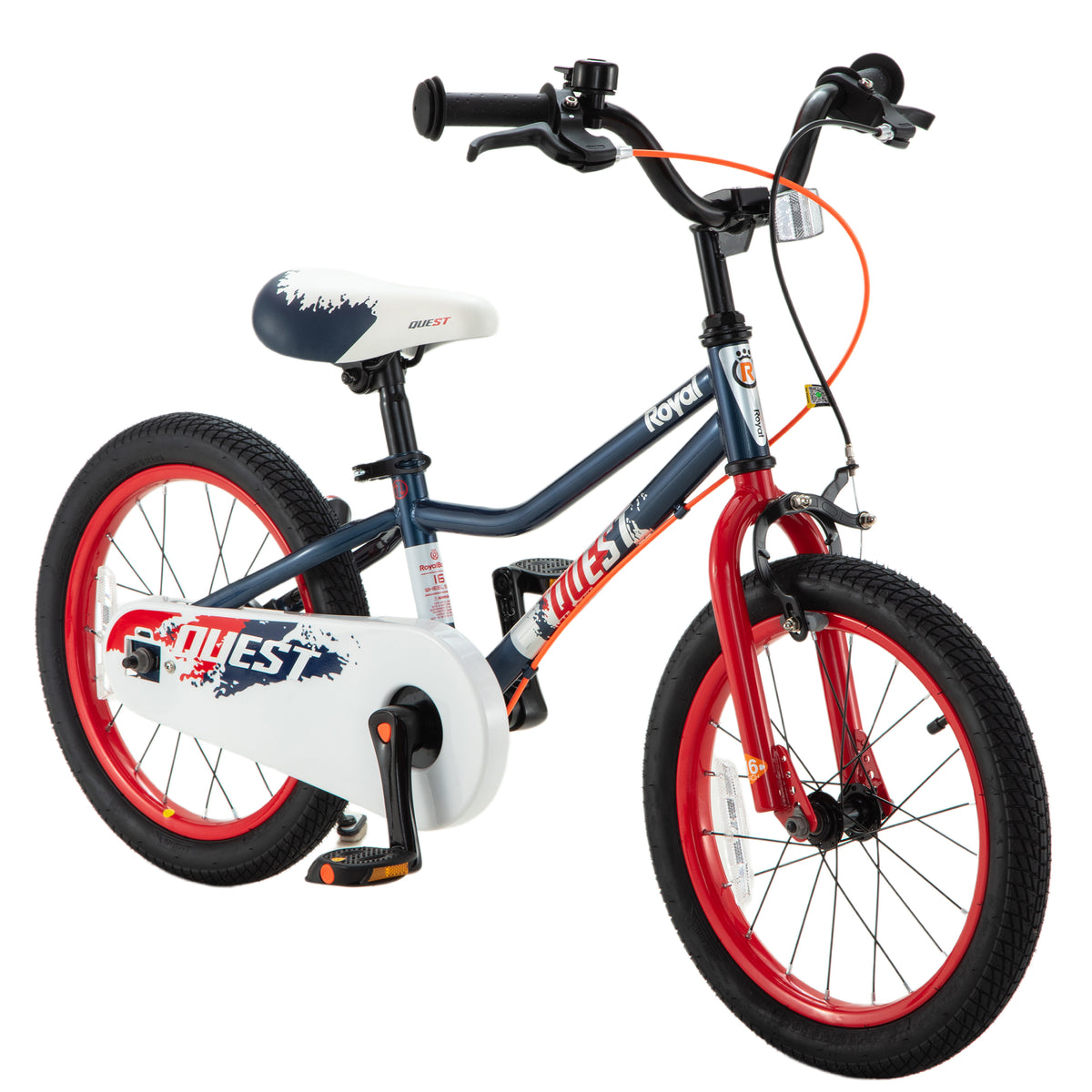 RoyalBaby Quest EZ Outdoor Kid's Bicycle with Kickstand, 16 Inch Wheel, Blue/Red