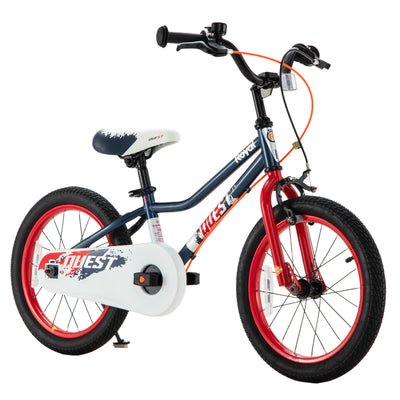 RoyalBaby Quest EZ Outdoor Kid's Bicycle with Kickstand, 16 Inch Wheel, Blue/Red