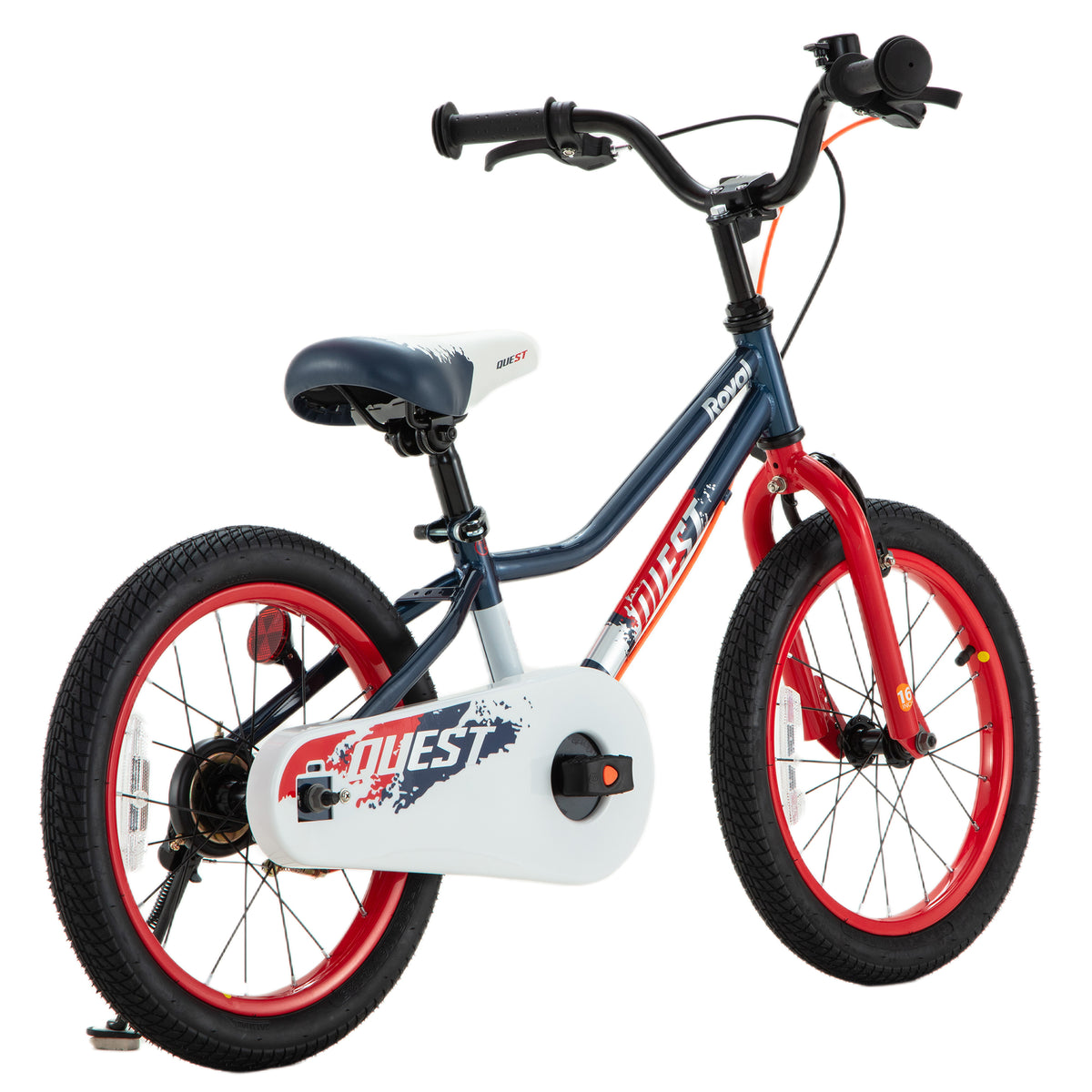 RoyalBaby Quest EZ Outdoor Kid's Bicycle with Kickstand, 16 Inch Wheel, Blue/Red