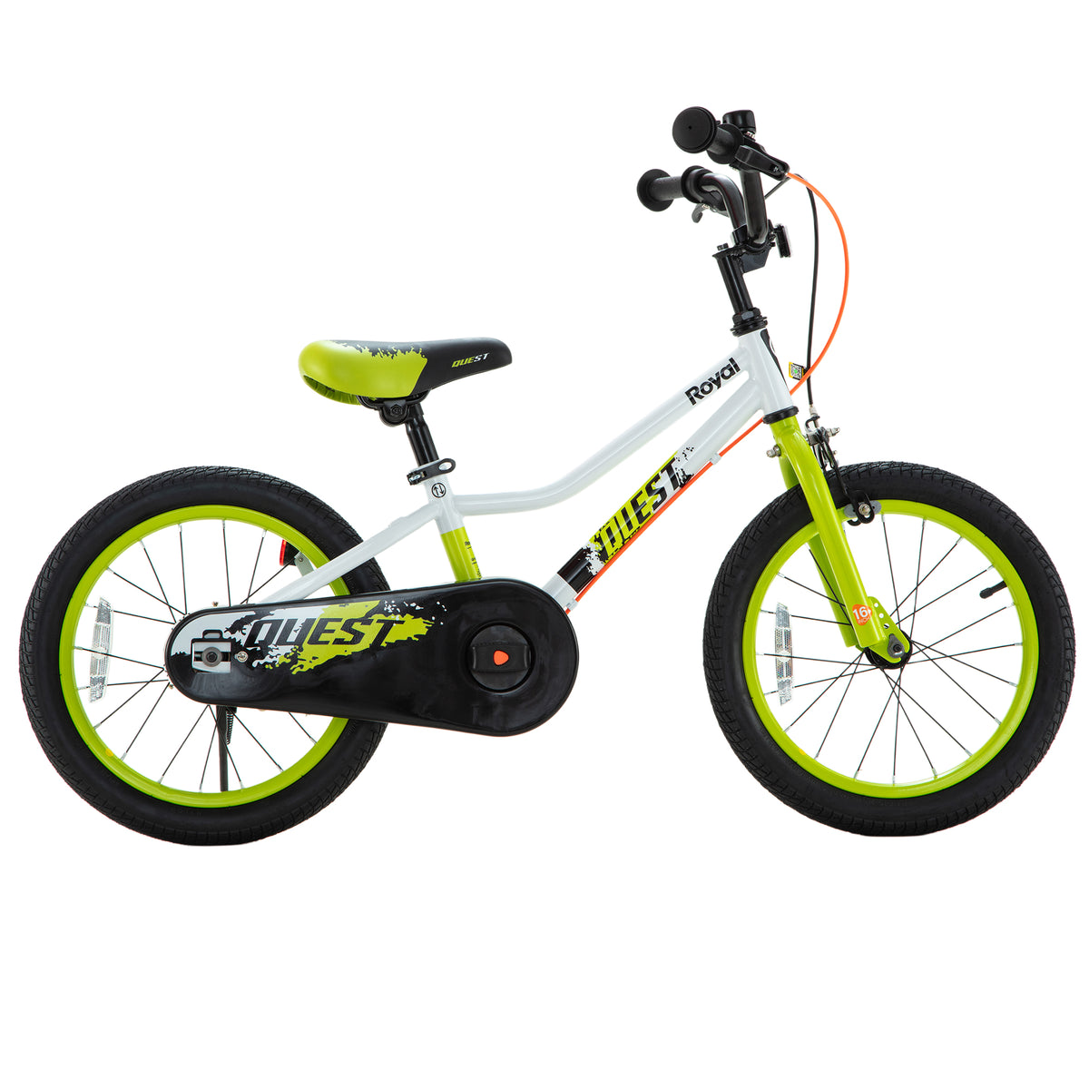RoyalBaby Quest EZ Outdoor Kid's Bicycle with Kickstand, 16 Inch Wheel, White
