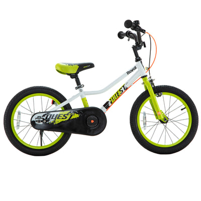 RoyalBaby Quest EZ Outdoor Kid's Bicycle with Kickstand, 16 Inch Wheel, White