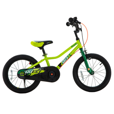 RoyalBaby Quest EZ Outdoor Kid's Bicycle with Kickstand, 16 Inch Wheel, Green