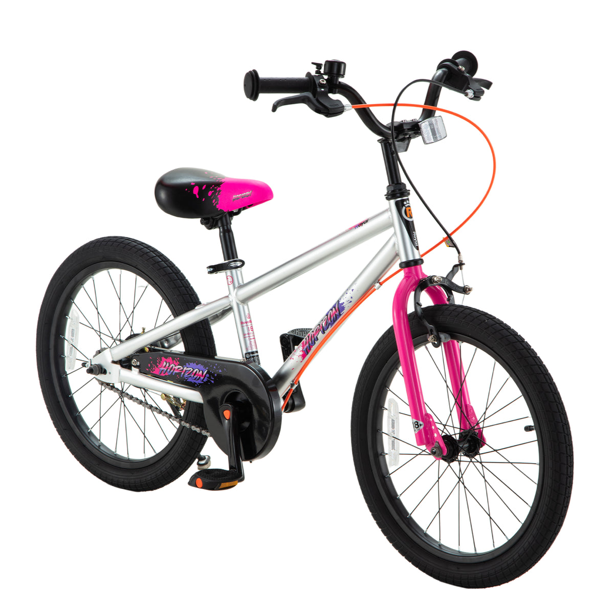 RoyalBaby Horizon EZ Outdoor Kid's Bicycle with Kickstand, 18 Inch, Pink