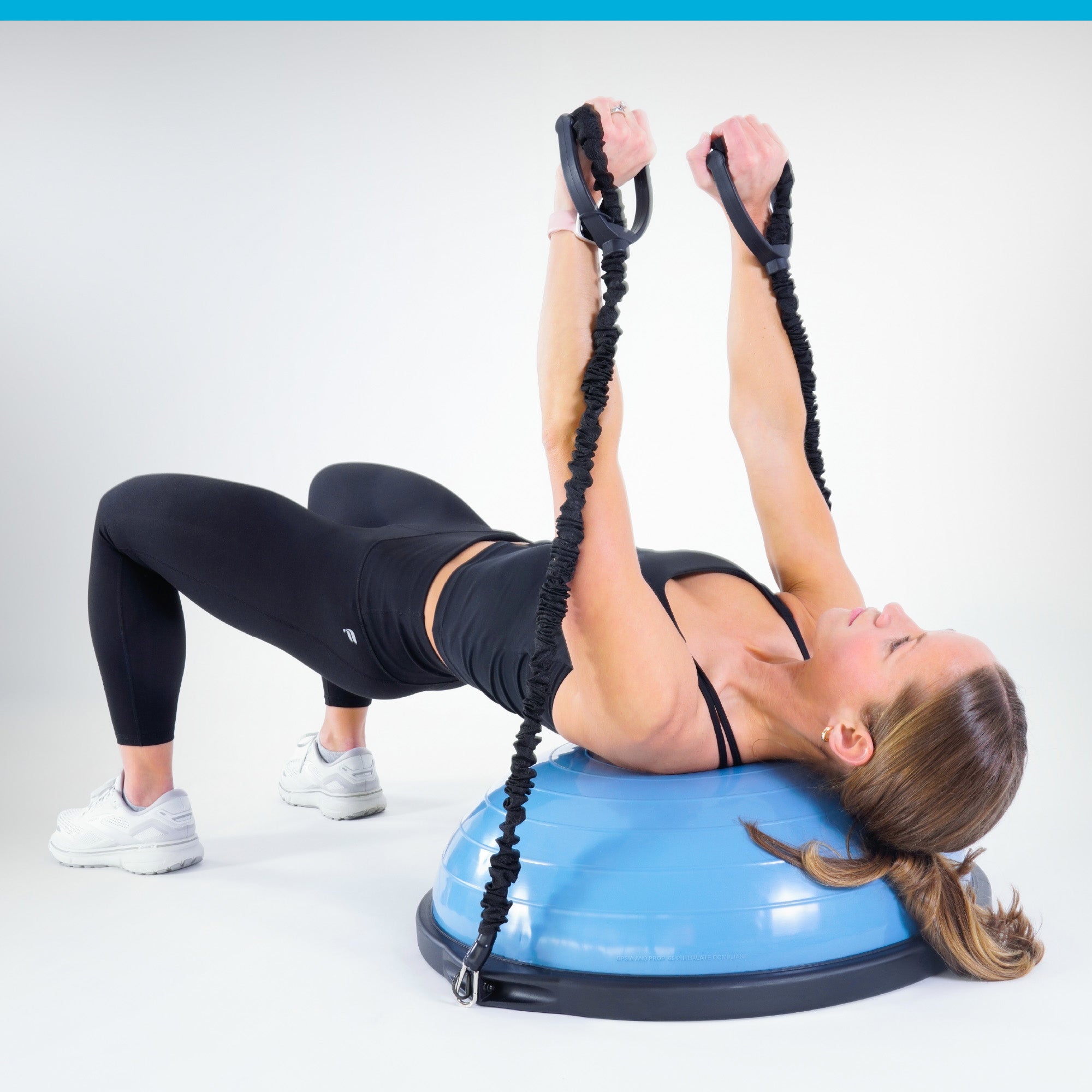 Bosu Home Balance Trainer for Strength, Flexibility, and Cardio Workouts, Black - VMInnovations
