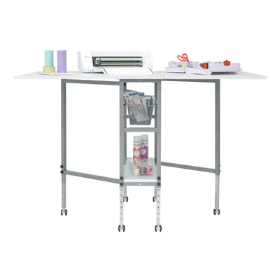 Sew Ready Foldable Hobby and Cutting Grid Table with Storage for Arts and Crafts (Open Box)