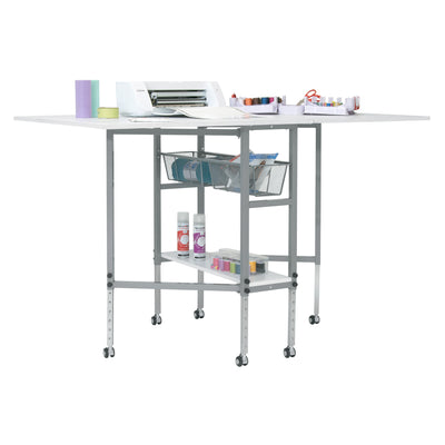 Sew Ready Foldable Hobby and Cutting Grid Table with Storage for Arts and Crafts (Open Box)