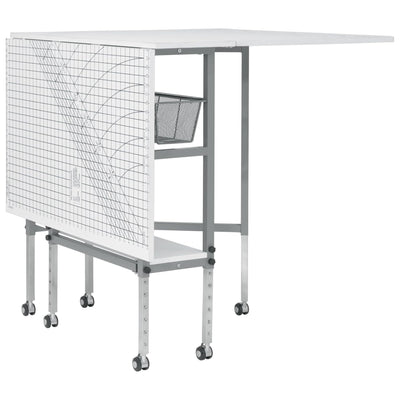 Sew Ready Foldable Hobby and Cutting Grid Table with Storage for Arts and Crafts (Open Box)