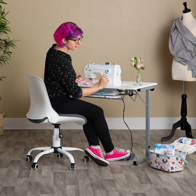 Sew Ready Portable Sewing Table with Foldable and Rollaway Design, (Open Box)
