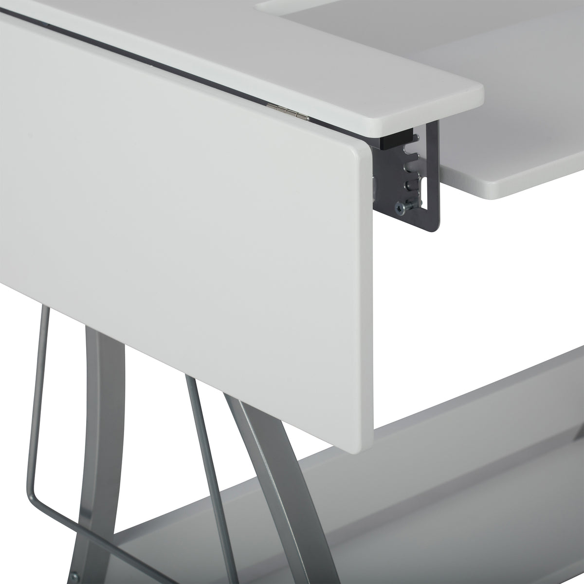 Sew Ready Pro Stitch Adjustable Sewing Machine Table with Storage Drawers, White