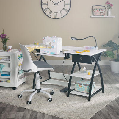 Sew Ready Comet Plus Craft Sewing Table with Accurate Fabric Cutting Grid-Top