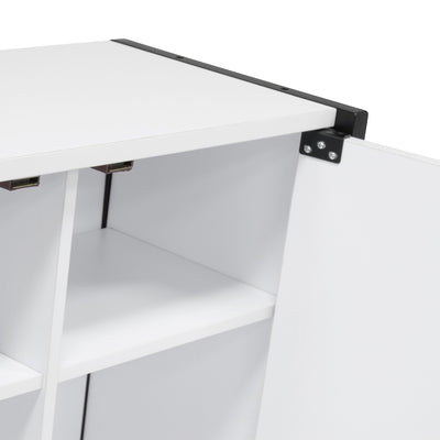 Sew Ready Folding Craft Armoire Cabinet, Multipurpose Workstation with Table - VMInnovations