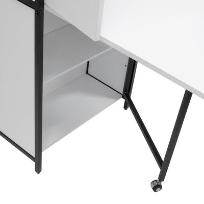 Sew Ready Folding Craft Armoire Cabinet, Multipurpose Workstation with Table - VMInnovations