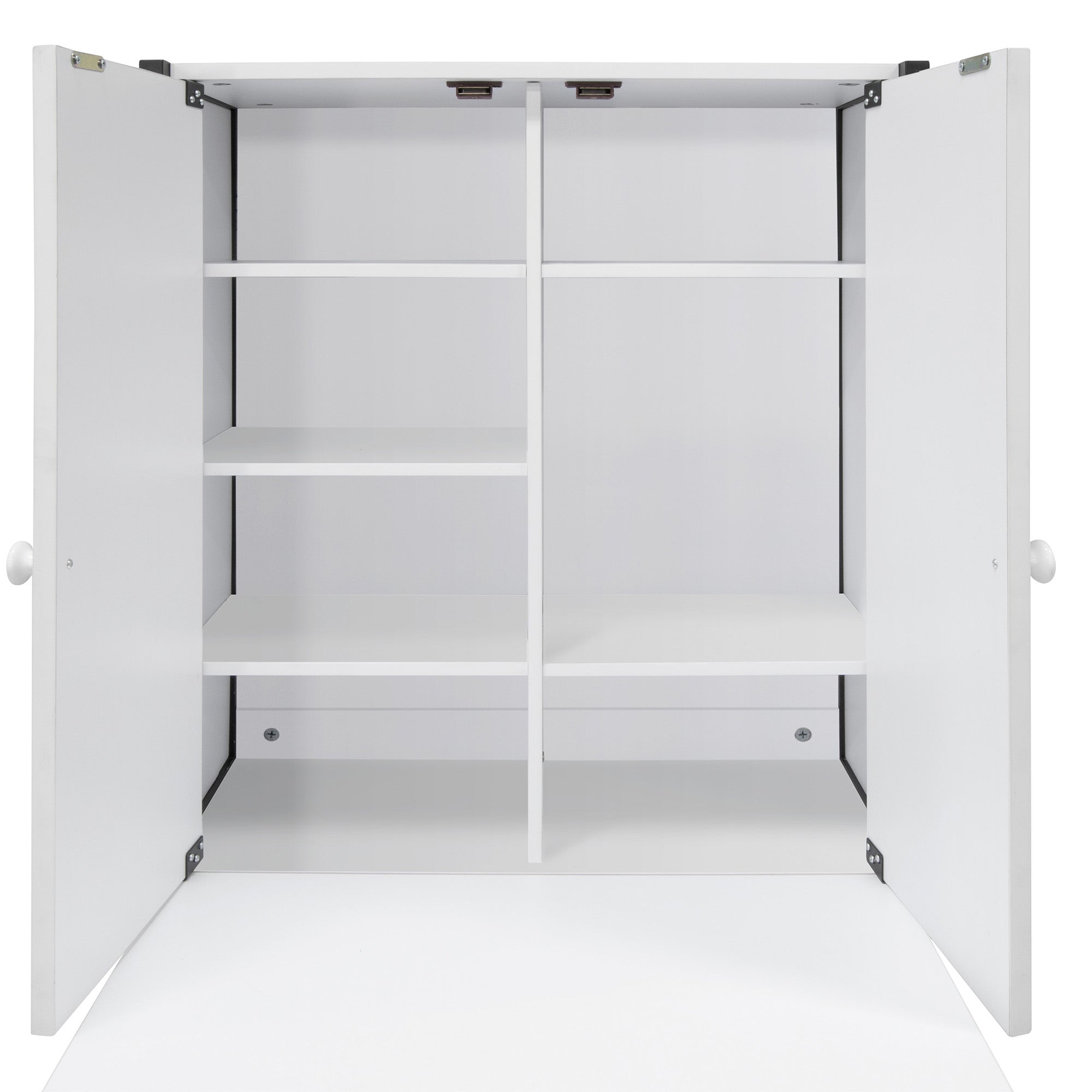 Sew Ready Folding Craft Armoire Cabinet, Multipurpose Workstation with Table - VMInnovations