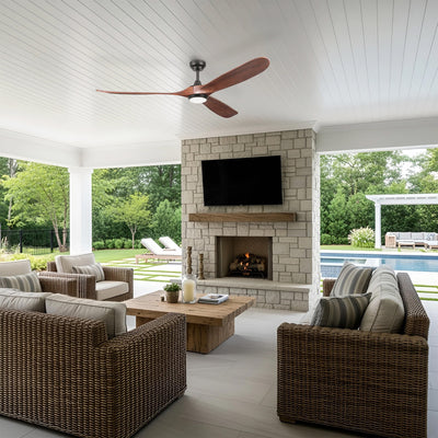 Honeywell Taiga 70 Inch Ceiling Fan with Redwood Blades, LED Light & Remote