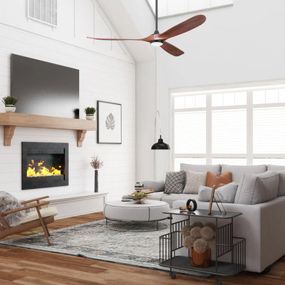Honeywell Taiga 70 Inch Ceiling Fan with Redwood Blades, LED Light & Remote