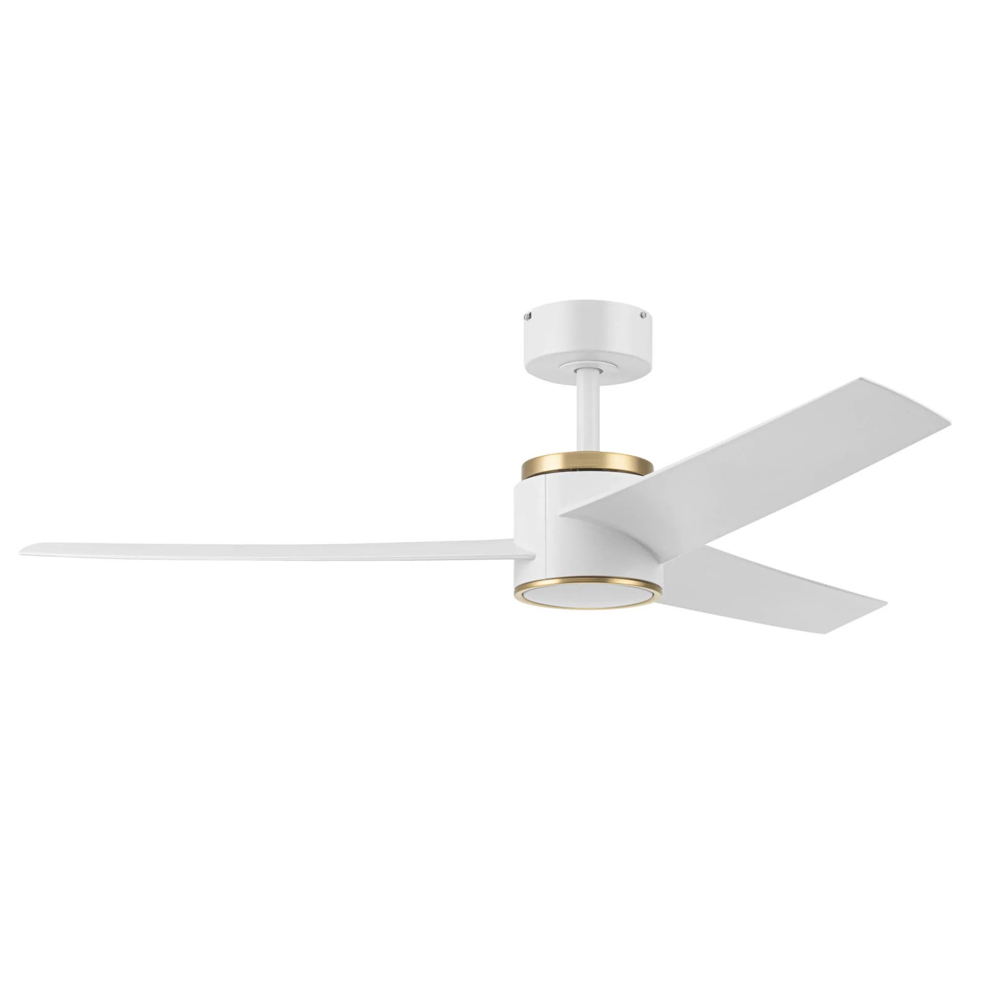 Honeywell Altan 52 Inch Modern Ceiling Fan with LED Light & Remote, White/Gold