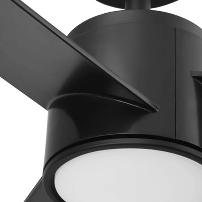 Honeywell Altan 52 Inch Modern Ceiling Fan with LED Light & Remote, Matte Black