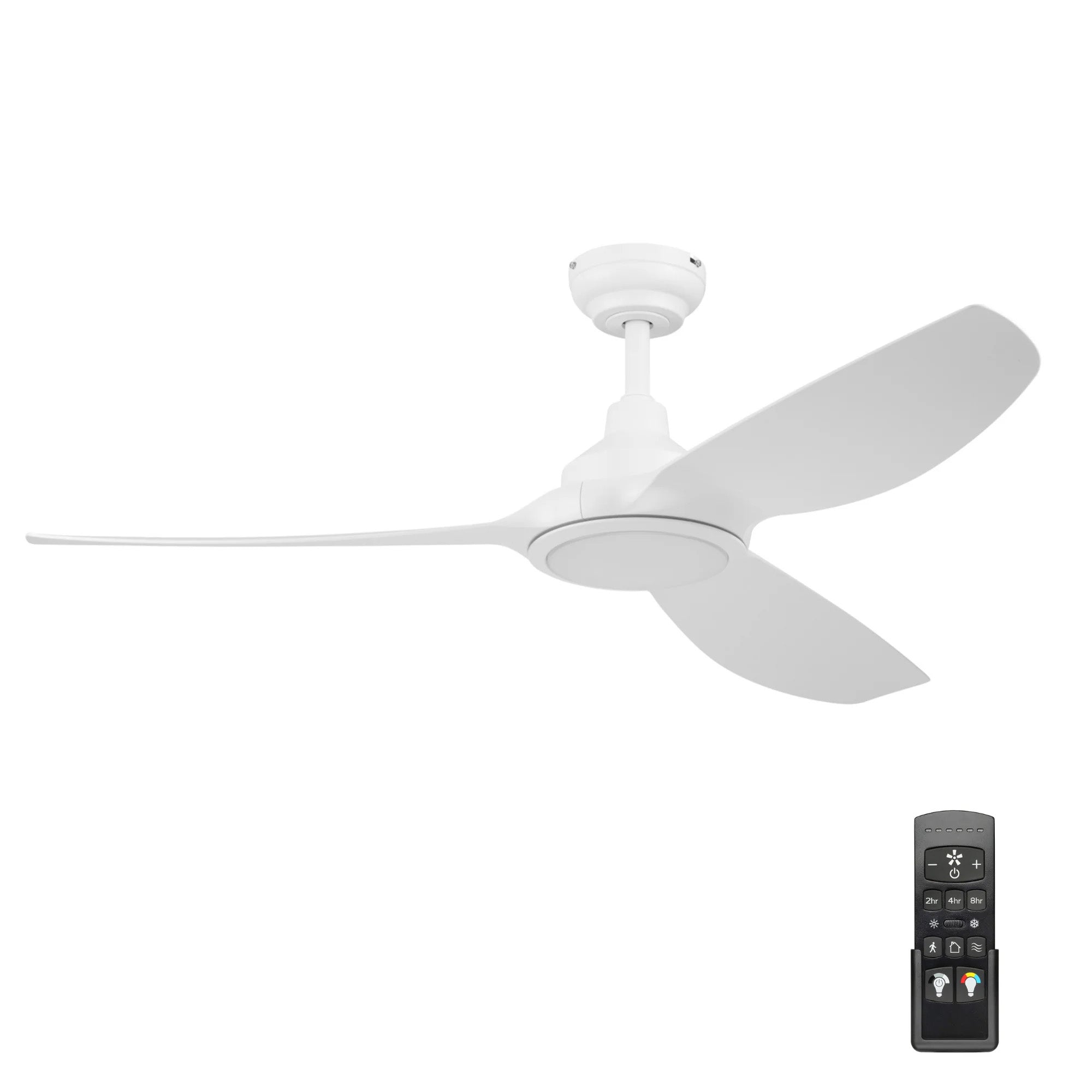 Honeywell Sirro 52" Ceiling Fan with Light & Remote, 3 White Blades, (Open Box)
