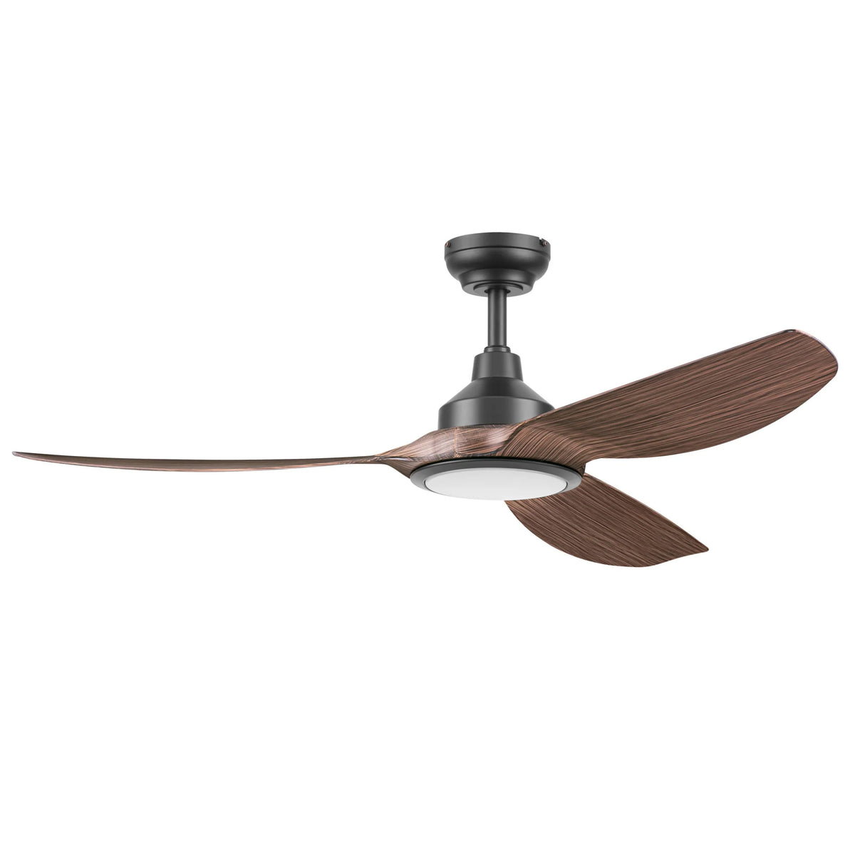 Honeywell Sirro 52" Ceiling Fan with Light & Remote, 3 Brown Blades, (Open Box)