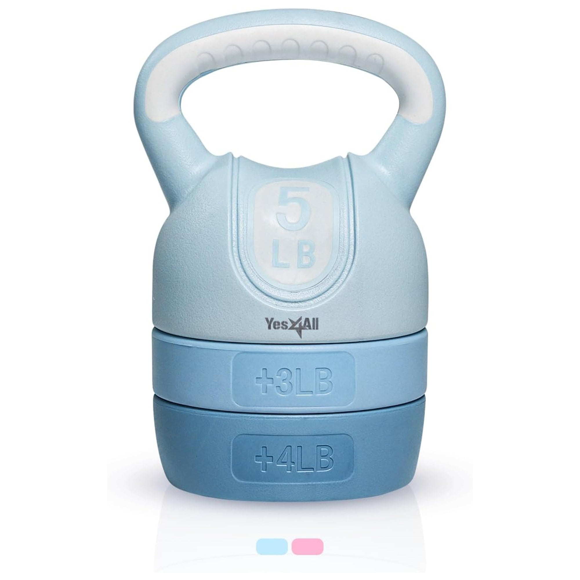 Yes4All 12 Pound Adjustable Kettlebell, Cast Iron Weight for Strength Training