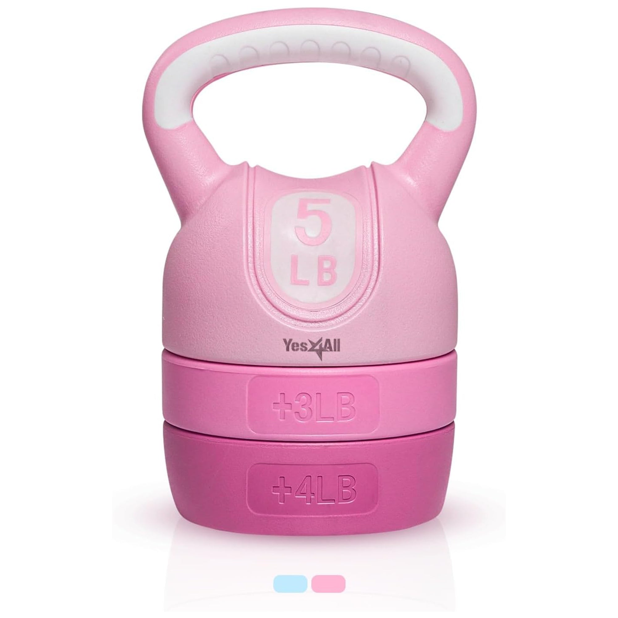 Yes4All 12 Pound Adjustable Kettlebell, Cast Iron Weight for Strength Training