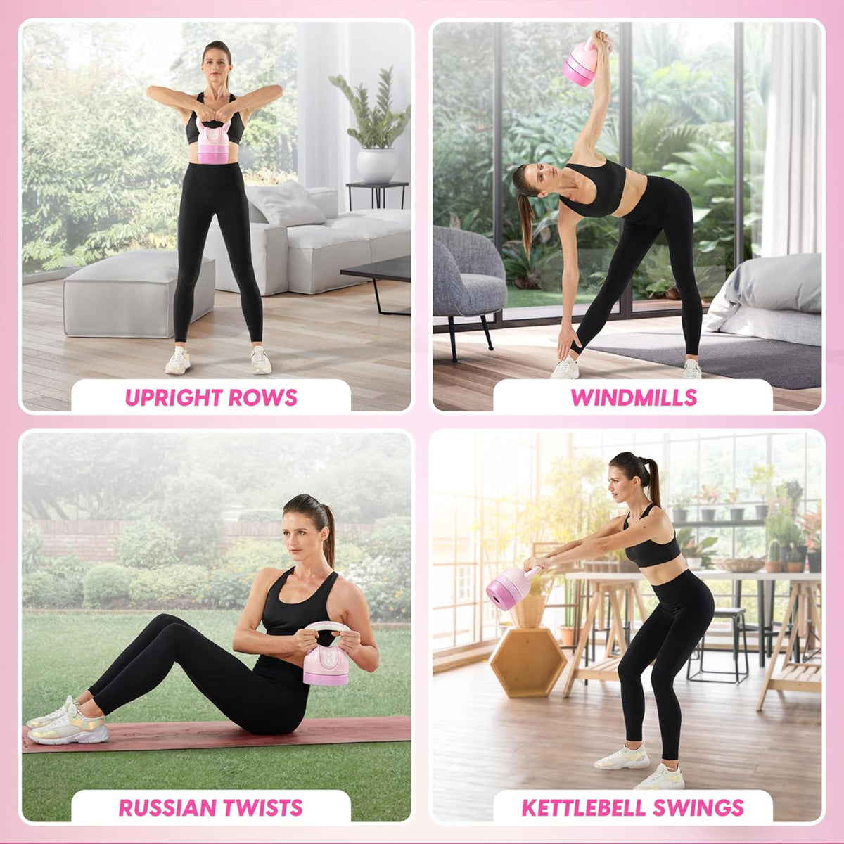 Yes4All 12 Pound Adjustable Kettlebell, Cast Iron Weight for Strength Training
