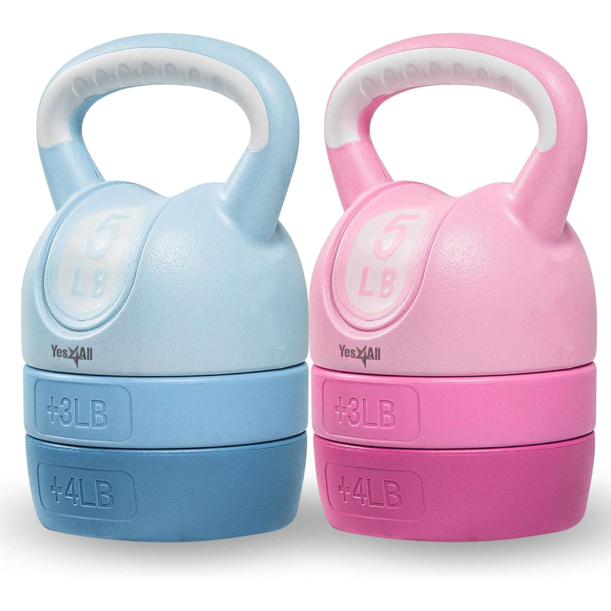 Yes4All 12 Pound Adjustable Kettlebell, Cast Iron Weight for Strength Training