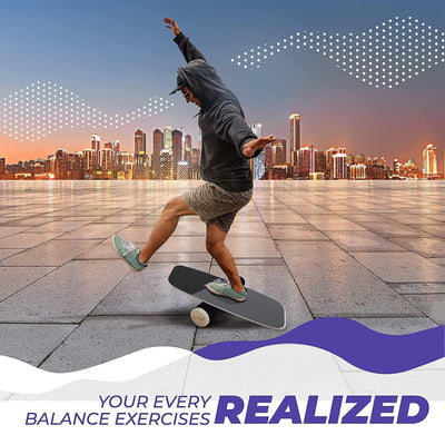 Yes4All Balance Board Sports Trainer Surf Trainer Board With Adjustable Stoppers (Open Box)