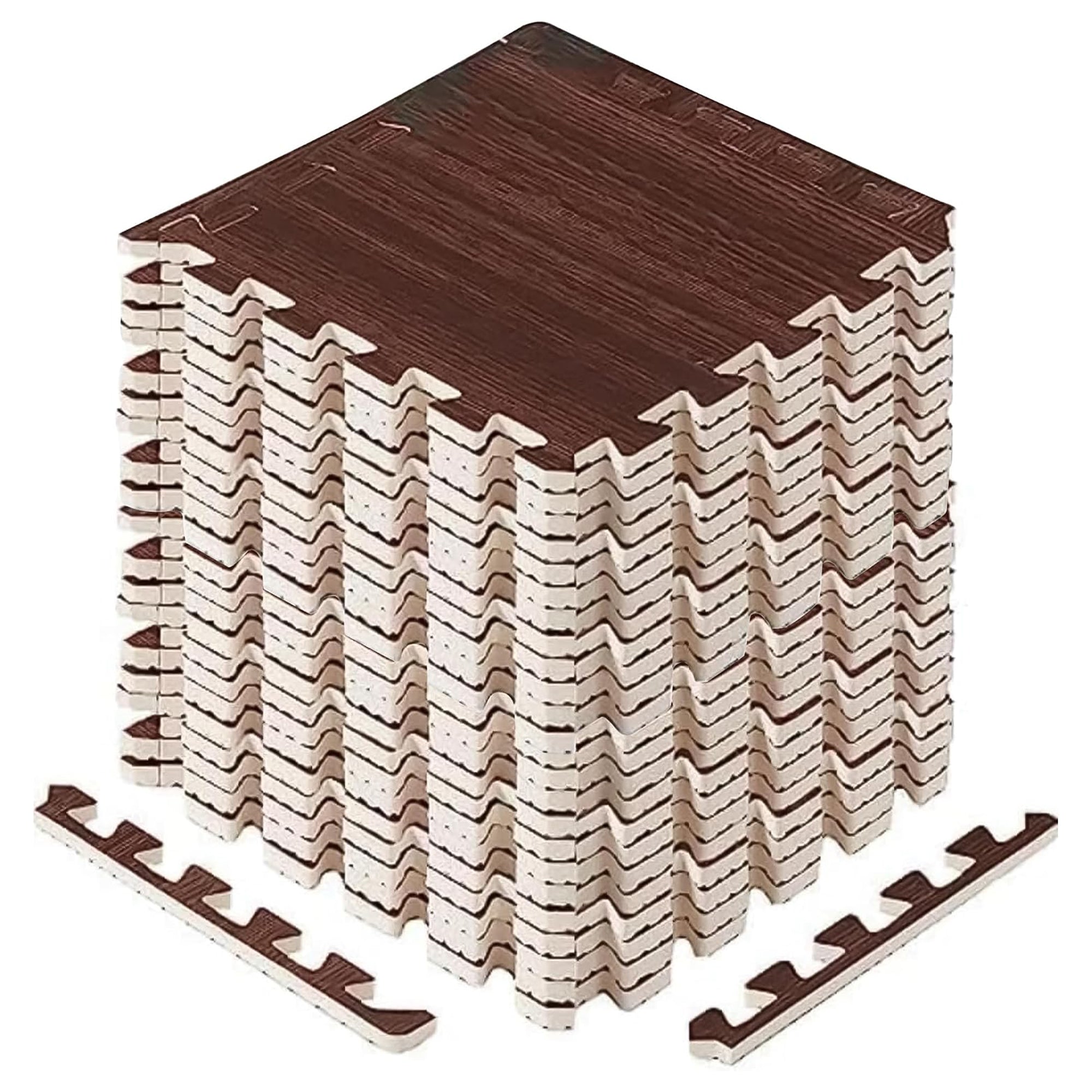 Yes4All Interlocking Foam Exercise Floor Tiles, 0.4" Thick, 12"x12", 22 Sq Ft