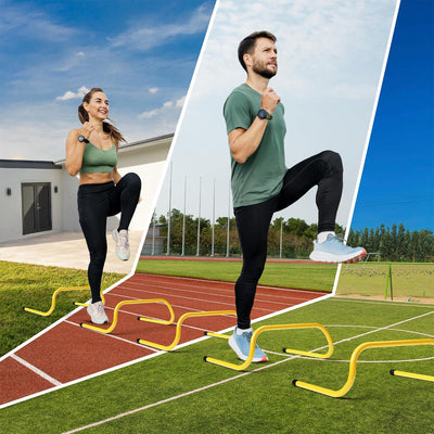 Yes4All Agility and Speed Hurdle Training Equipment for Athletes, 5 Pack, Yellow