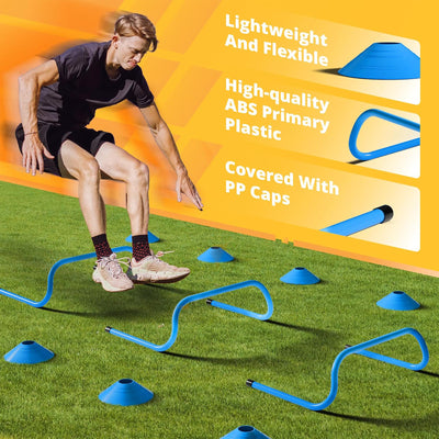 Yes4All Adjustable Agility Ladder Speed Training Equipment Set with Jump Rope