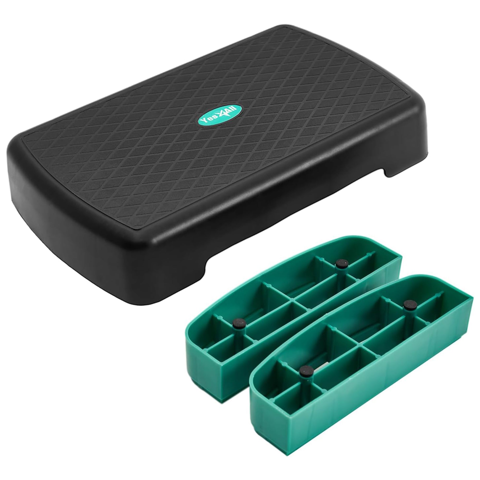 Yes4All Aerobic Exercise Step Platform Workout Stepper with Risers for Home Gym