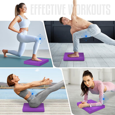 Yes4All L Non-Slip Exercise Foam Kneeling Balance Pad for Home Gym Yoga, Purple